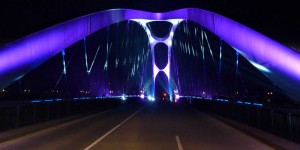 Luminale 2014: Osthafenbrücke, Frankfurt/M.